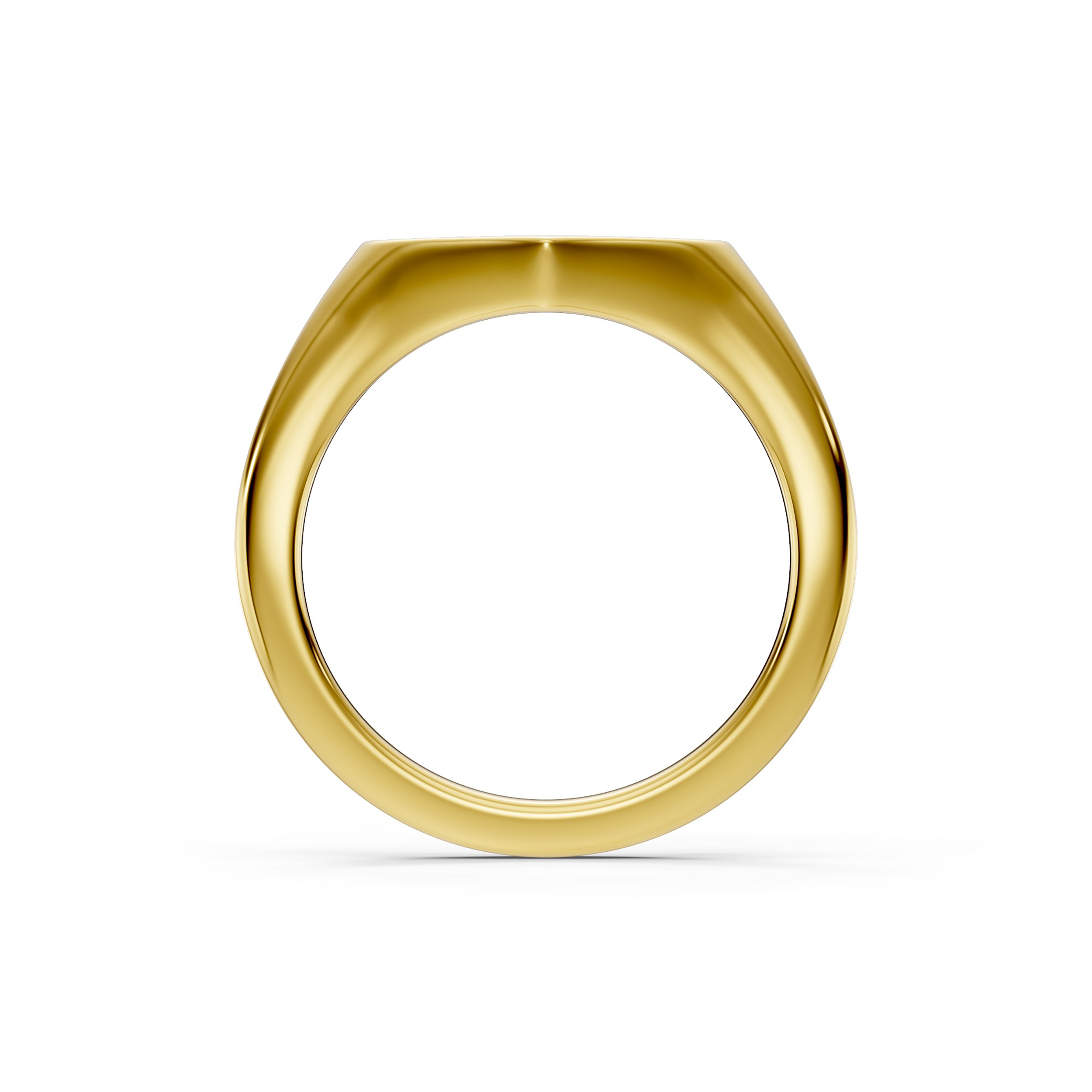 Heart Pavé Diamond Initial Signet Ring - Y