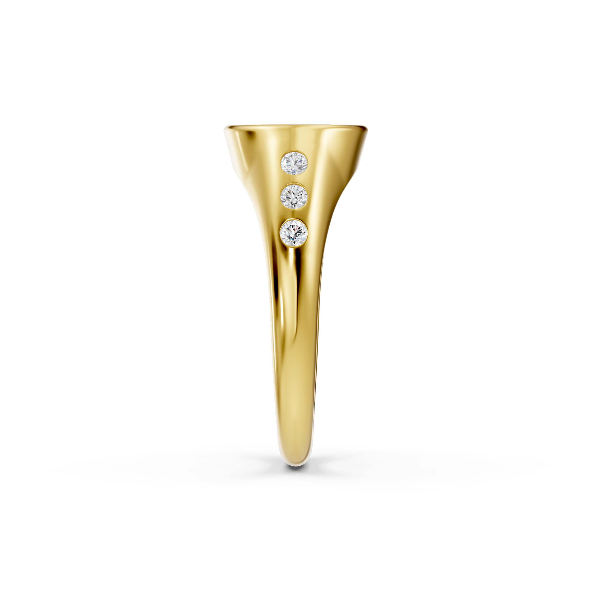 Initial Signet Lab Diamond Accent Ring - A