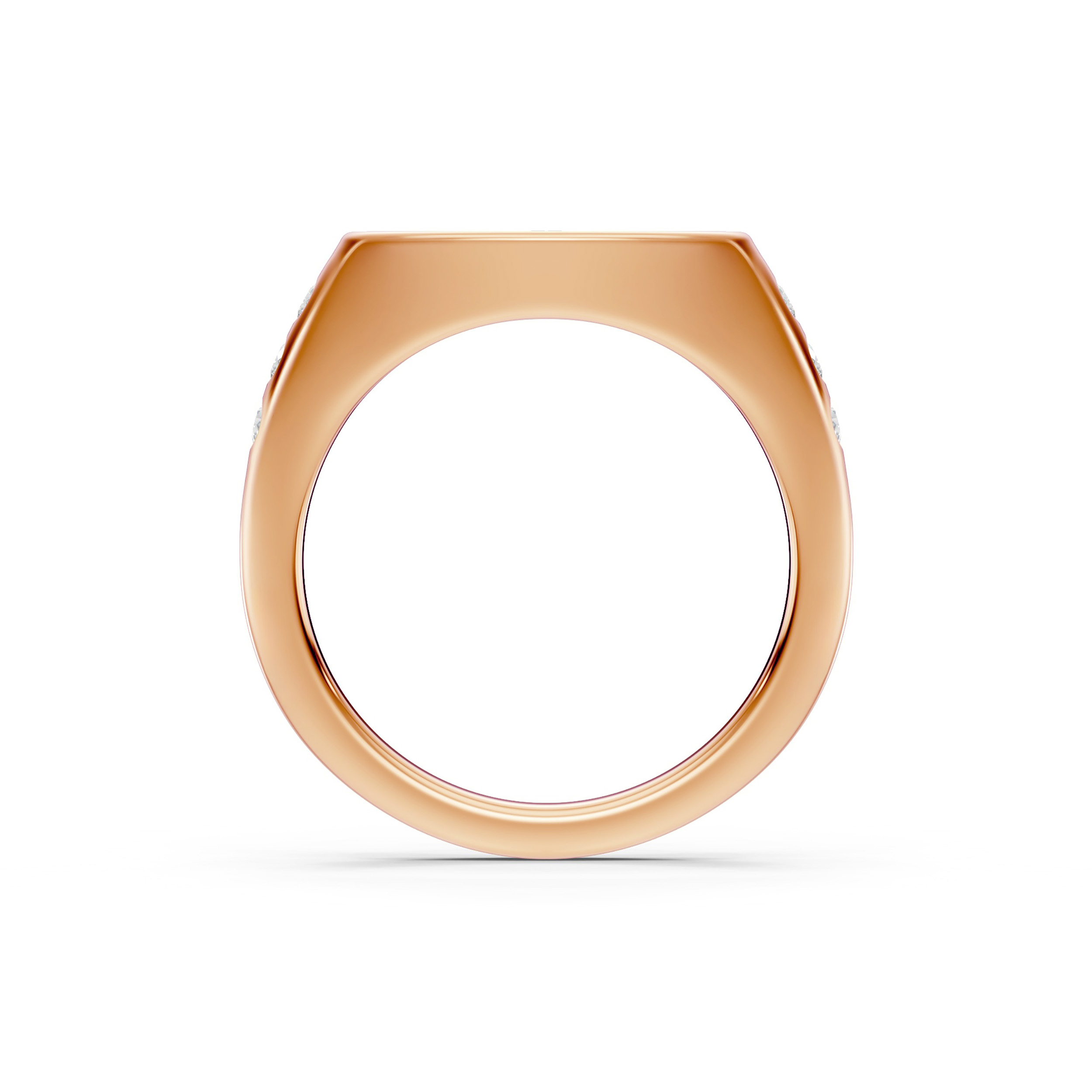 Initial Signet Diamond Accent Ring - B
