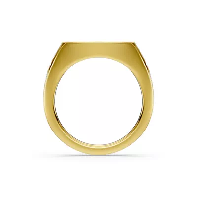 Initial Signet Diamond Accent Ring - C