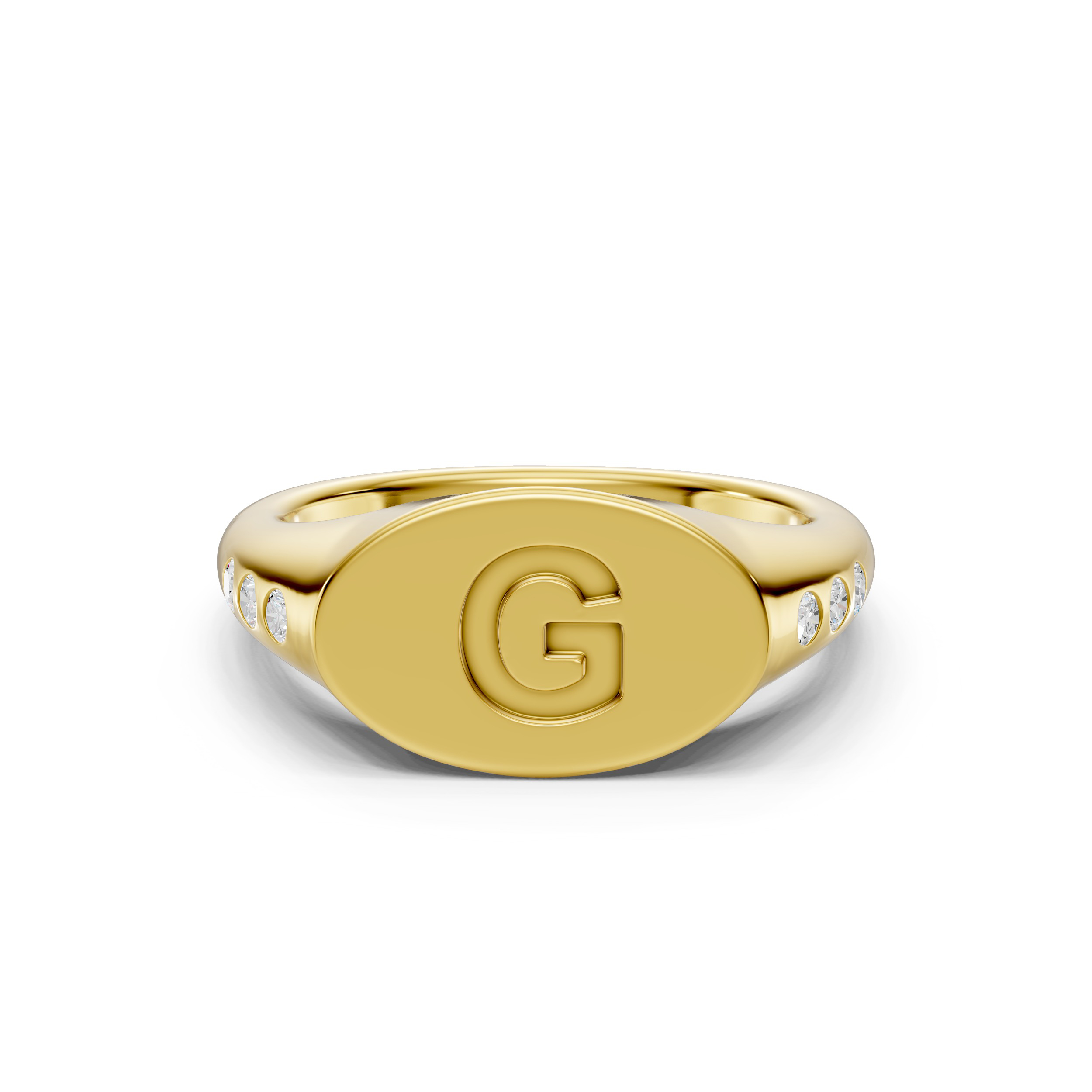 Initial Signet Lab Diamond Accent Ring - G
