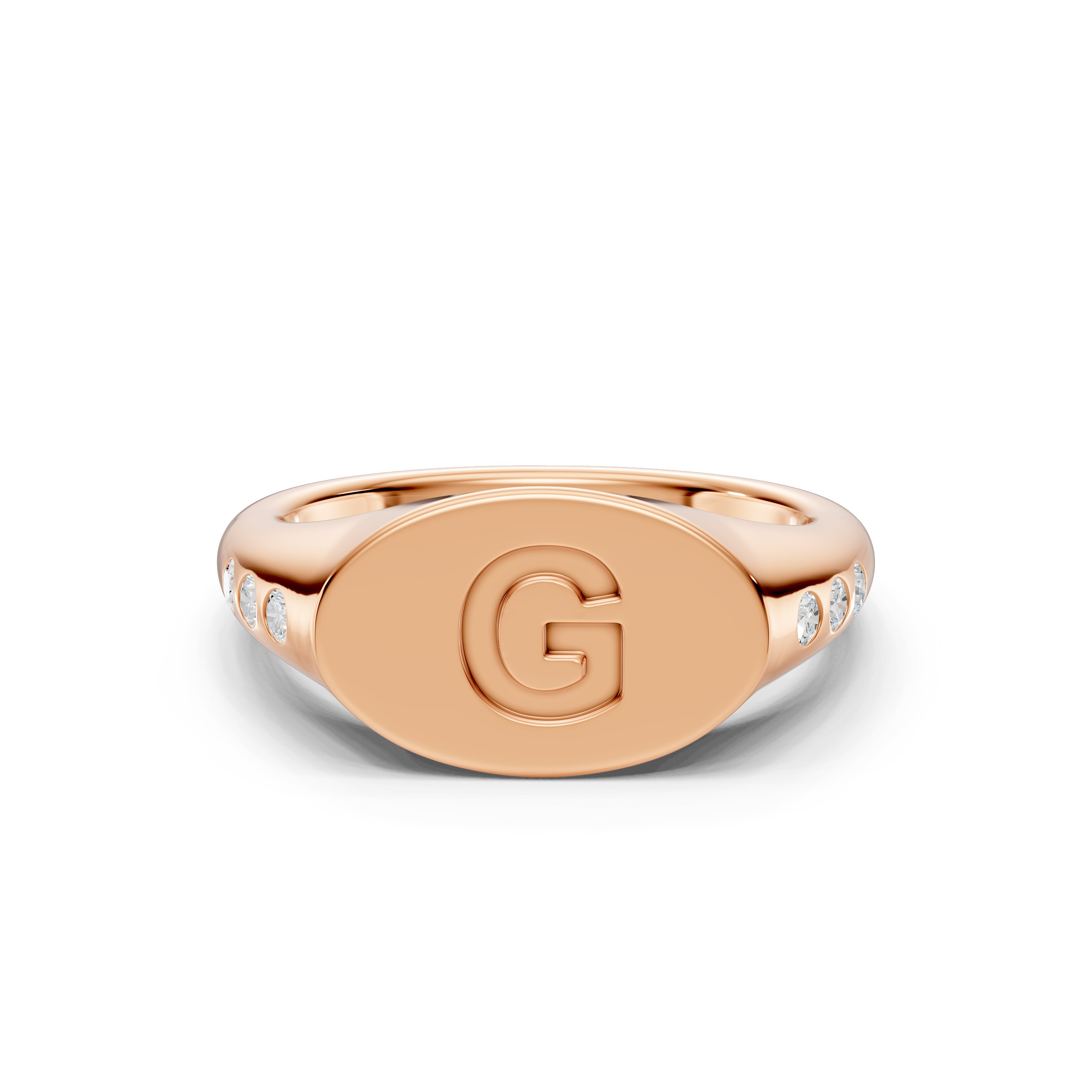 Initial Signet Lab Diamond Accent Ring - G