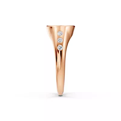 Initial Signet Lab Diamond Accent Ring - M