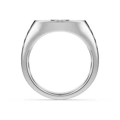 Initial Signet Diamond Accent Ring - M