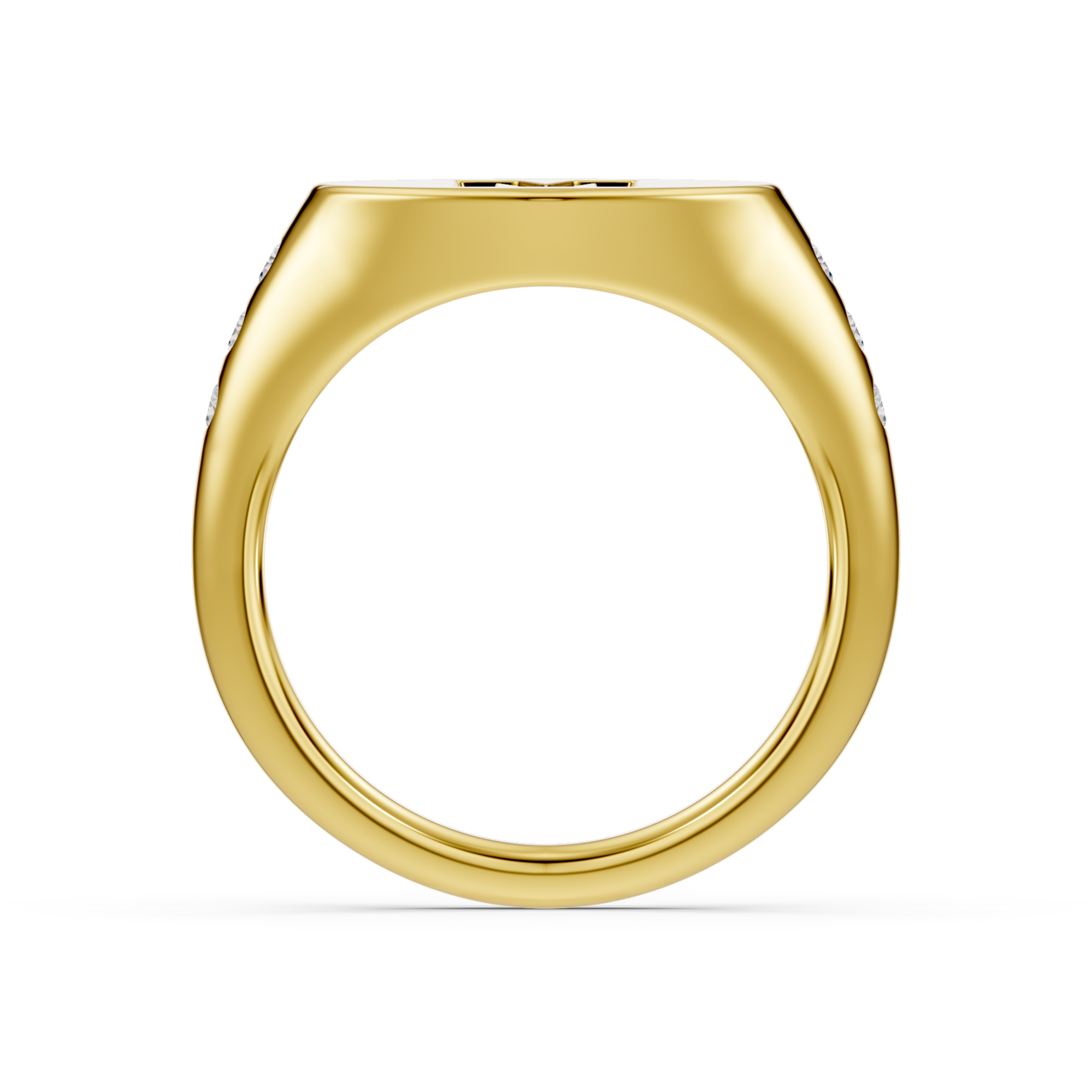 Initial Signet Lab Diamond Accent Ring - M