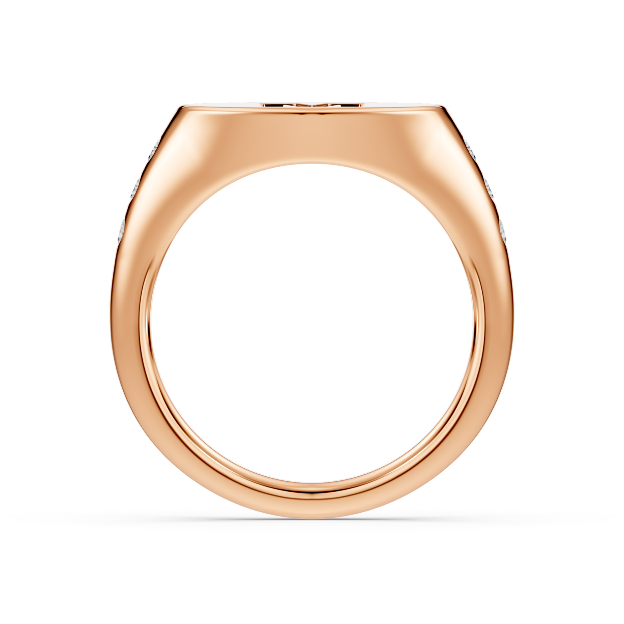 Initial Signet Lab Diamond Accent Ring - M
