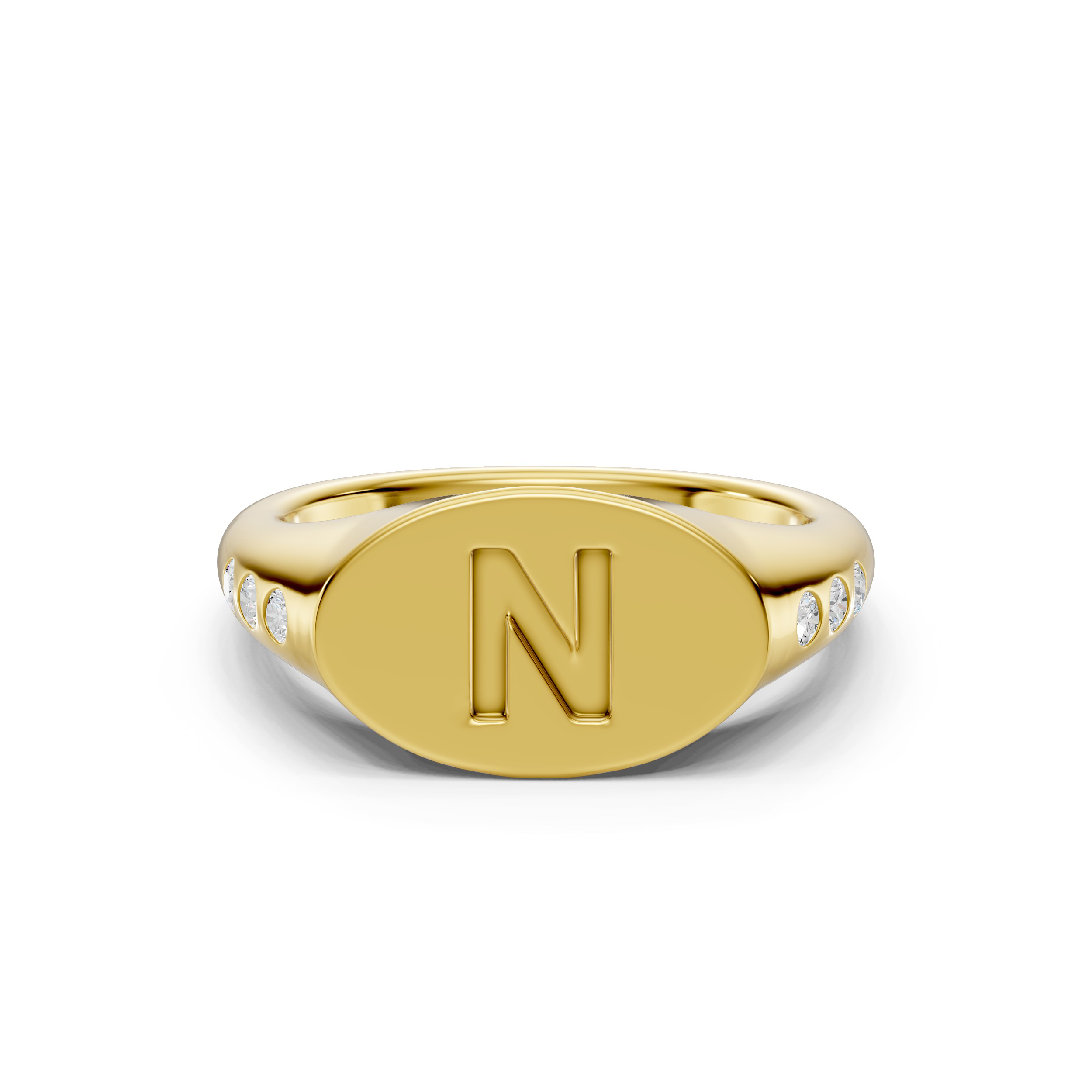 Initial Signet Lab Diamond Accent Ring - N
