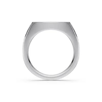 Initial Signet Diamond Accent Ring - P