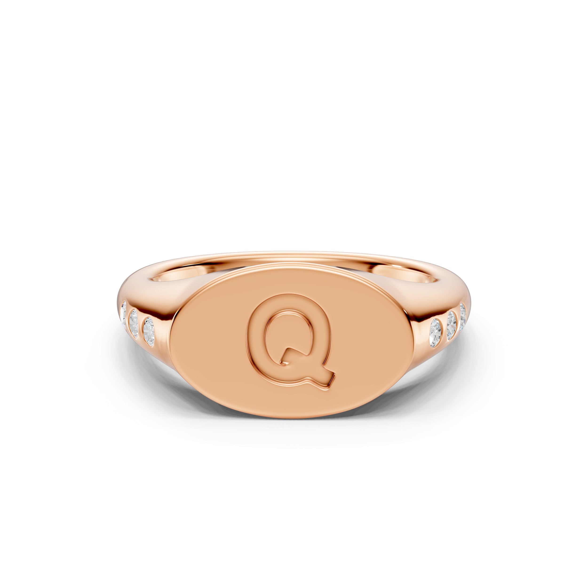 Initial Signet Lab Diamond Accent Ring - Q