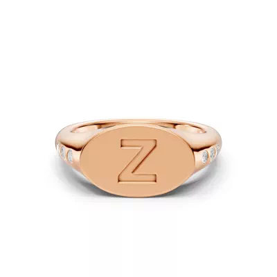 Initial Signet Lab Diamond Accent Ring - Z