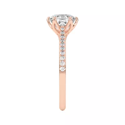 Marigold Tulip Inspired 6 Prong Lab Engagement Ring