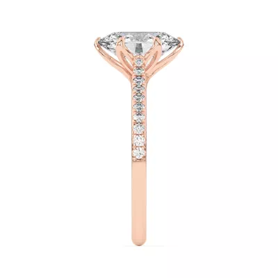Marigold Tulip Inspired 6 Prong Lab Engagement Ring