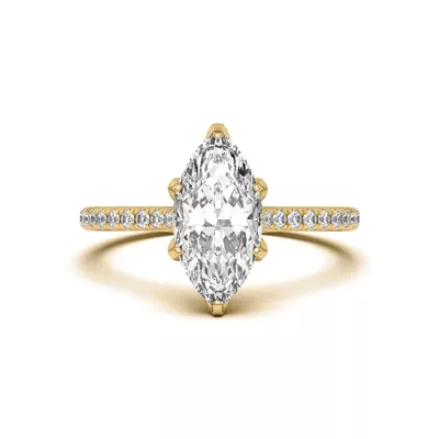 Marigold Tulip Inspired 6 Prong Lab Engagement Ring