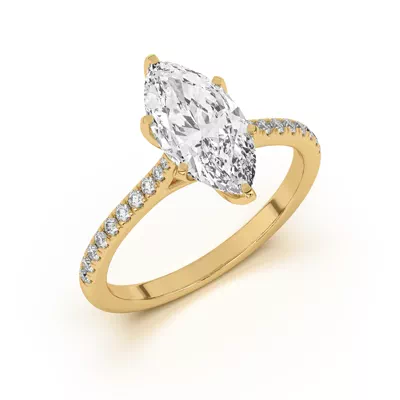 Marigold Tulip Inspired 6 Prong Lab Engagement Ring