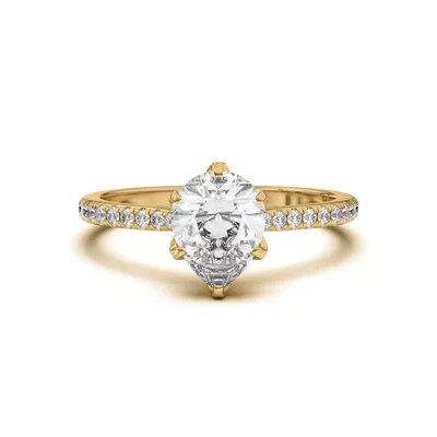 Marigold Tulip Inspired 6 Prong Lab Engagement Ring