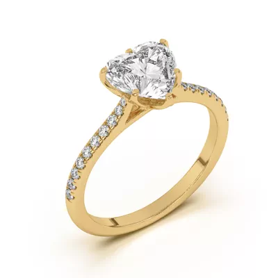 Marigold Tulip Inspired 6 Prong Lab Engagement Ring