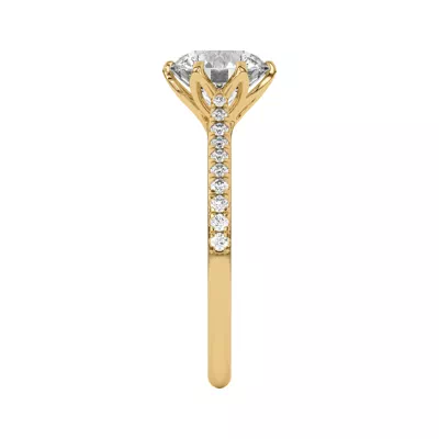 Marigold Tulip Inspired 6 Prong Engagement Ring
