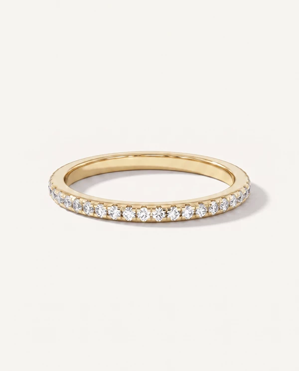 Women’s Wedding Ring Marigold Pavé Lab Band