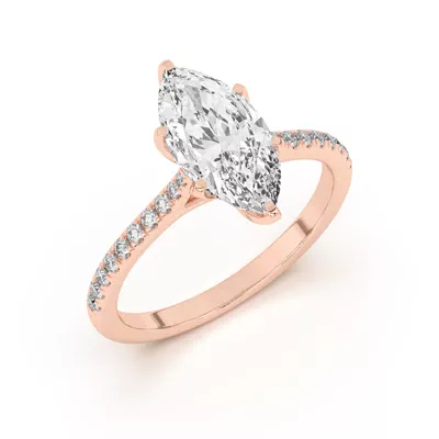 Marigold Tulip Inspired 6 Prong Lab Engagement Ring