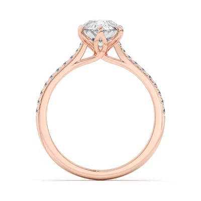 Marigold Tulip Inspired 6 Prong Lab Engagement Ring