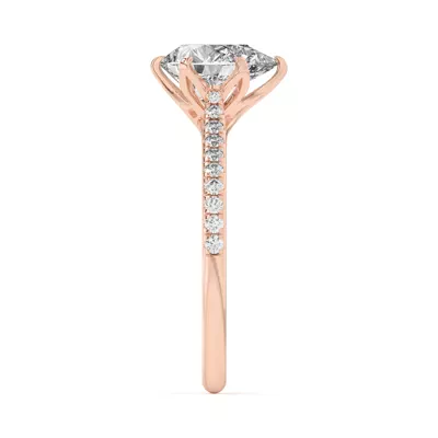 Marigold Tulip Inspired 6 Prong Lab Engagement Ring