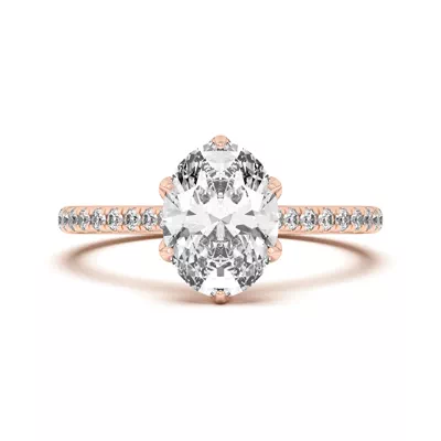 Marigold Tulip Inspired 6 Prong Lab Engagement Ring