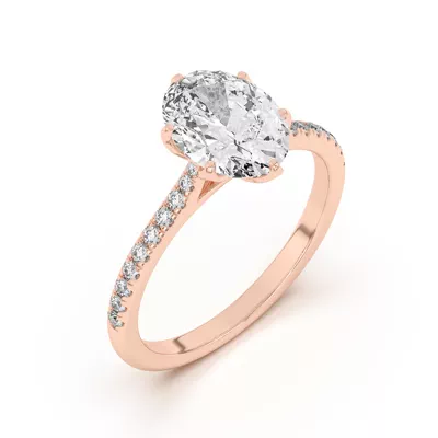 Marigold Tulip Inspired 6 Prong Lab Engagement Ring