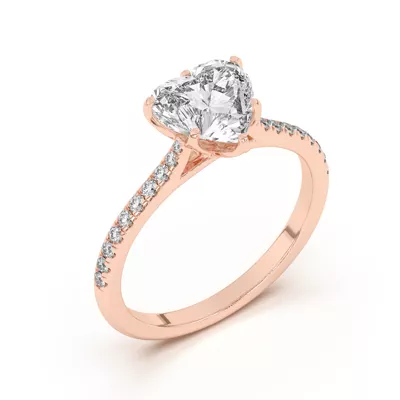 Marigold Tulip Inspired 6 Prong Lab Engagement Ring