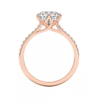 Marigold Tulip Inspired 6 Prong Lab Engagement Ring