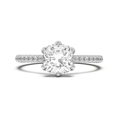 Marigold Tulip Inspired 6 Prong Lab Engagement Ring
