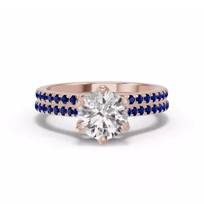 Marigold Pavé Sapphire Band