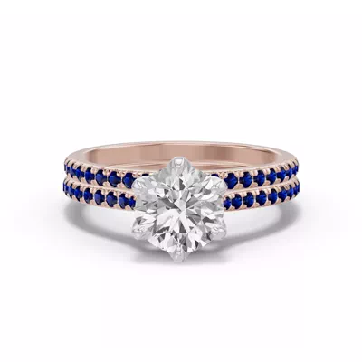 Marigold Pavé Sapphire Band