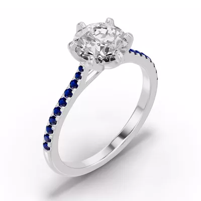 Marigold Tulip Inspired Sapphire Engagement Ring