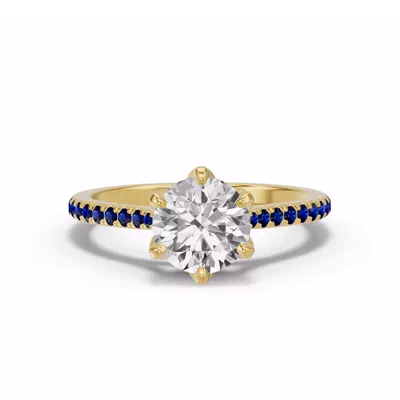 Marigold Tulip-Inspired Sapphire Engagement Ring