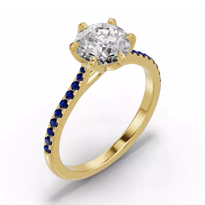 Marigold Tulip-Inspired Sapphire Engagement Ring