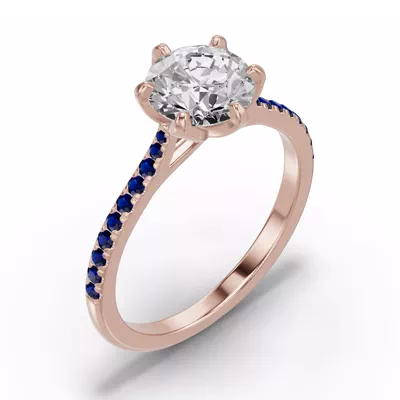 Marigold Tulip-Inspired Sapphire Engagement Ring