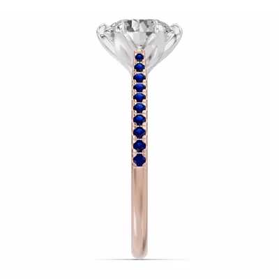 Marigold Tulip Inspired Sapphire Two-Tone Engagement Ring
