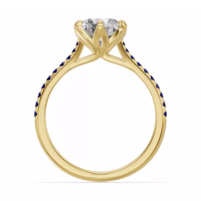 Marigold Tulip-Inspired Sapphire Engagement Ring