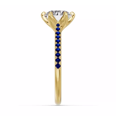 Marigold Tulip Inspired Sapphire Engagement Ring