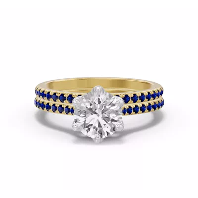Marigold Pavé Sapphire Band