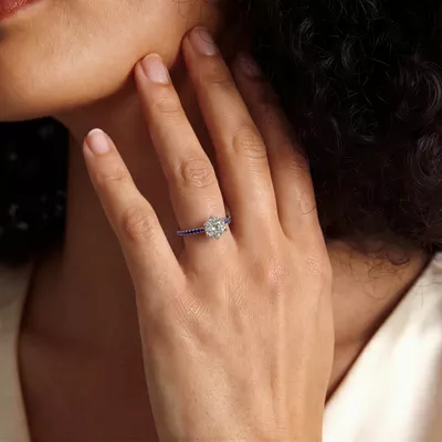 Marigold Tulip-Inspired Sapphire Engagement Ring
