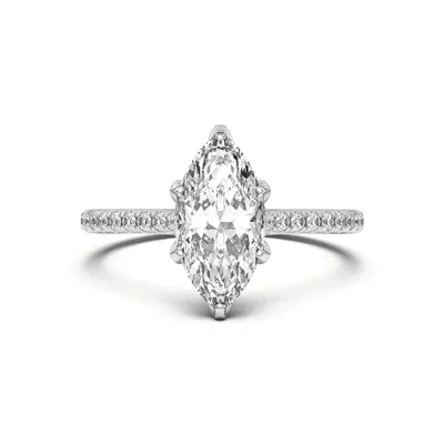 Marigold Tulip Inspired 6 Prong Lab Engagement Ring