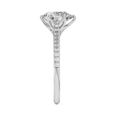 Marigold Tulip Inspired 6 Prong Lab Engagement Ring