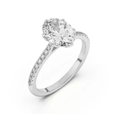 Marigold Tulip Inspired 6 Prong Lab Engagement Ring