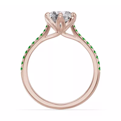 Marigold Tulip-Inspired Tsavorite Engagement Ring
