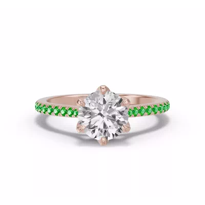 Marigold Tulip Inspired Tsavorite Engagement Ring