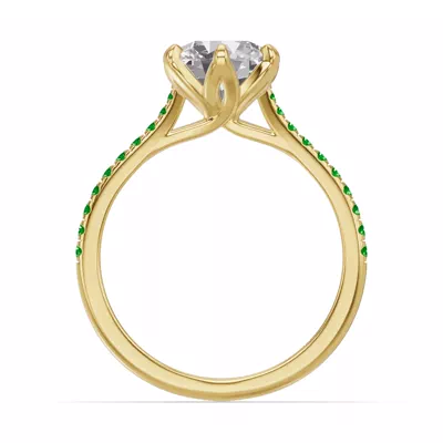 Marigold Tulip-Inspired Tsavorite Engagement Ring