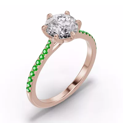 Marigold Tulip-Inspired Tsavorite Engagement Ring
