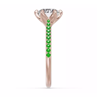 Marigold Tulip-Inspired Tsavorite Engagement Ring