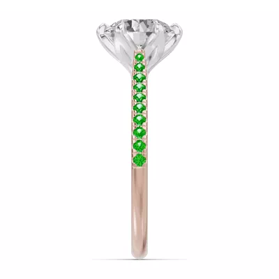 Marigold Tulip-Inspired Tsavorite Two-Tone Engagement Ring